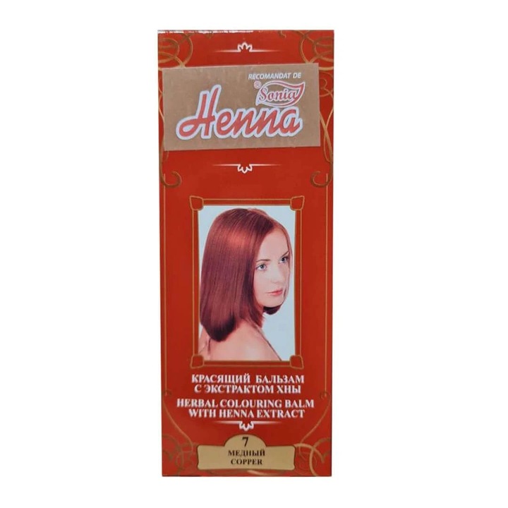 Балсам за боядисване на коса Henna Sonia №. 7 Медна, 75 мл