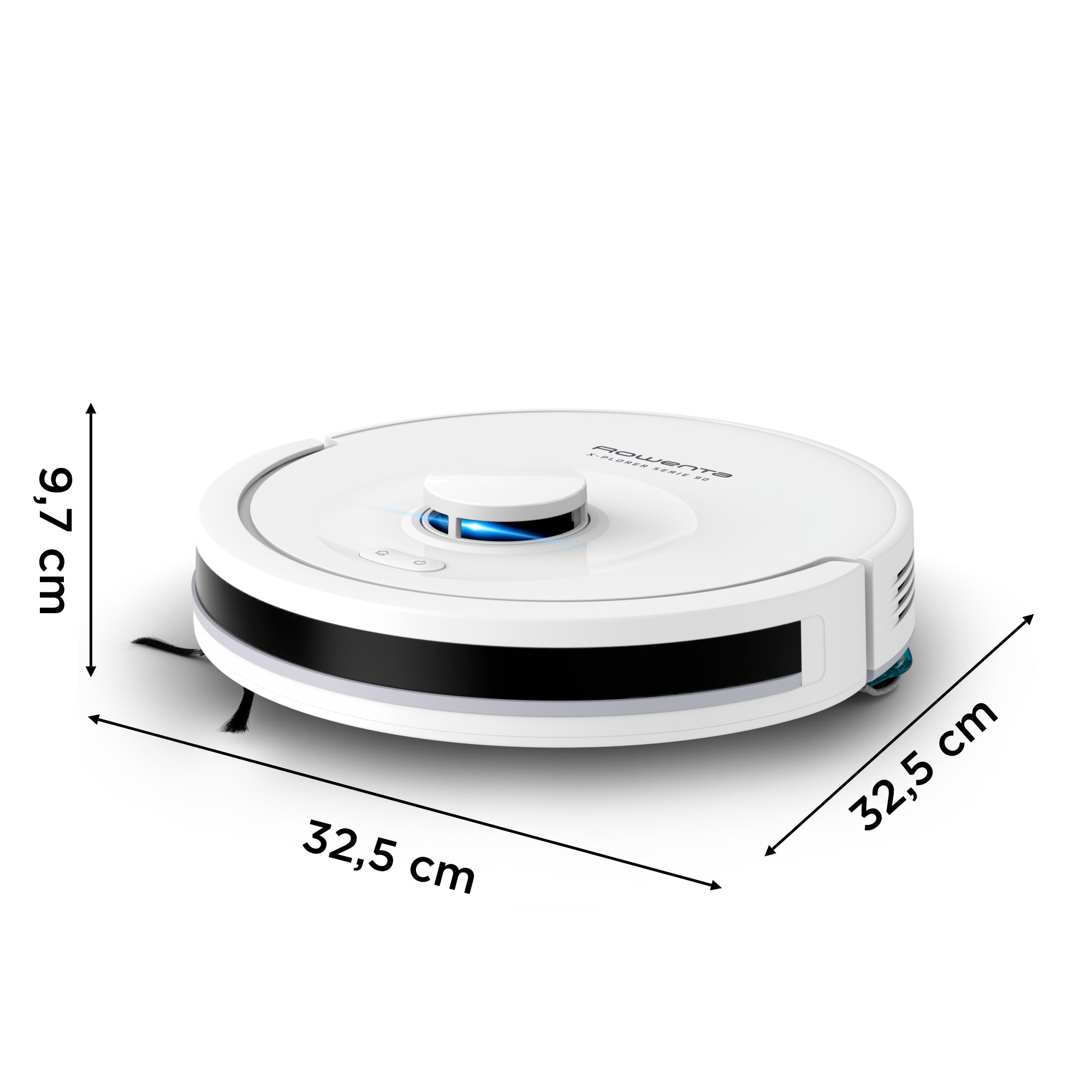 Aspirator robot Rowenta X-Plorer Serie 90 Animal & Allergy RR8777WH, 6000 Pa, recipient praf 0.29l, recipient apa 0.29l, autonomie 270 minute, Wi-Fi, mop, alb