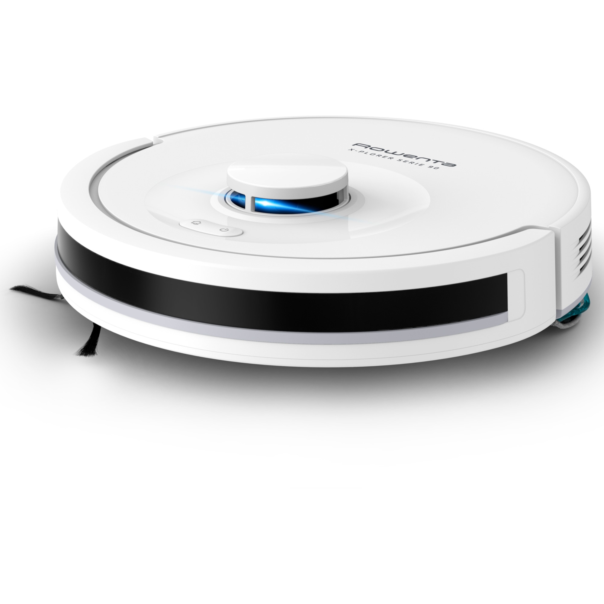 Aspirator robot Rowenta X-Plorer Serie 90 Animal & Allergy RR8777WH, 6000 Pa, recipient praf 0.29l, recipient apa 0.29l, autonomie 270 minute, Wi-Fi, mop, alb