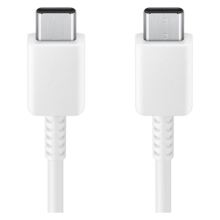 Cablu De Date Pentru Samsung (EP-DX310JWEGEU) - Type-C to Type-C Fast Charging 3A, 1.8m - White (Blister Packing)