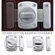 Zavor pentru Baie Sunmostar, 41x41 mm, Aliaj de Zinc, Antifurt, Culoare Argintie – Inchidere Rotativa Compacta pentru Usi si Ferestre