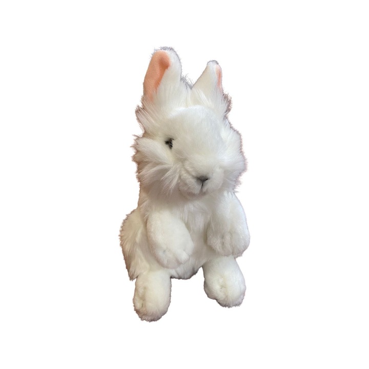 Jucărie plush, JPT, iepuraș angora, 20cm, alb