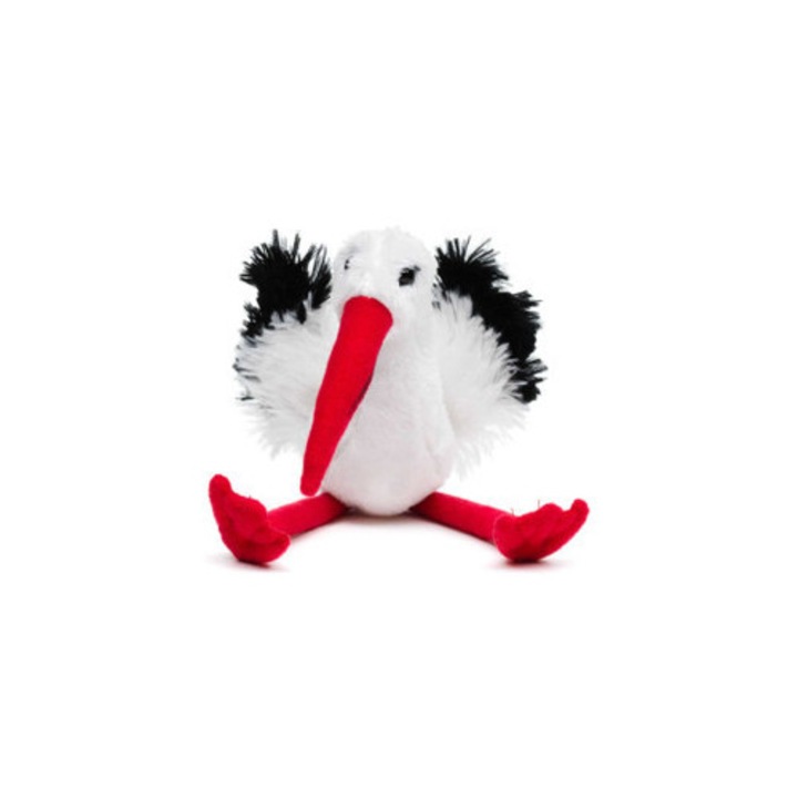 Plüssjáték, JPT, gólya, 12cm, szilikon töltet