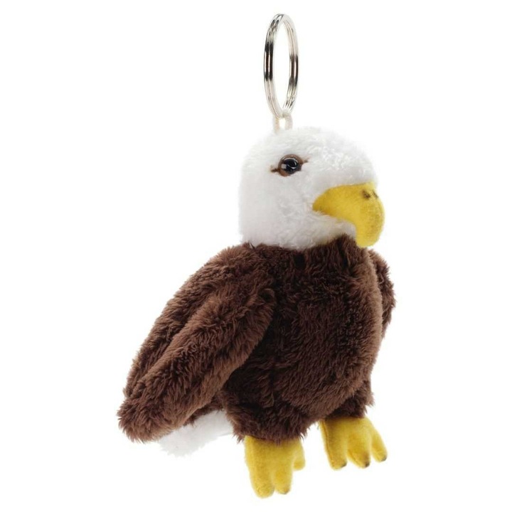 Breloc jucărie vultur de plus JPT 10cm, material blăniță, umplutură vatelină