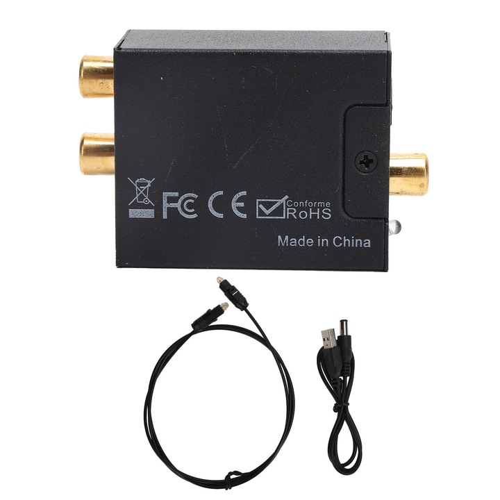 Adaptor convertor audio digital-analogic USB negru
