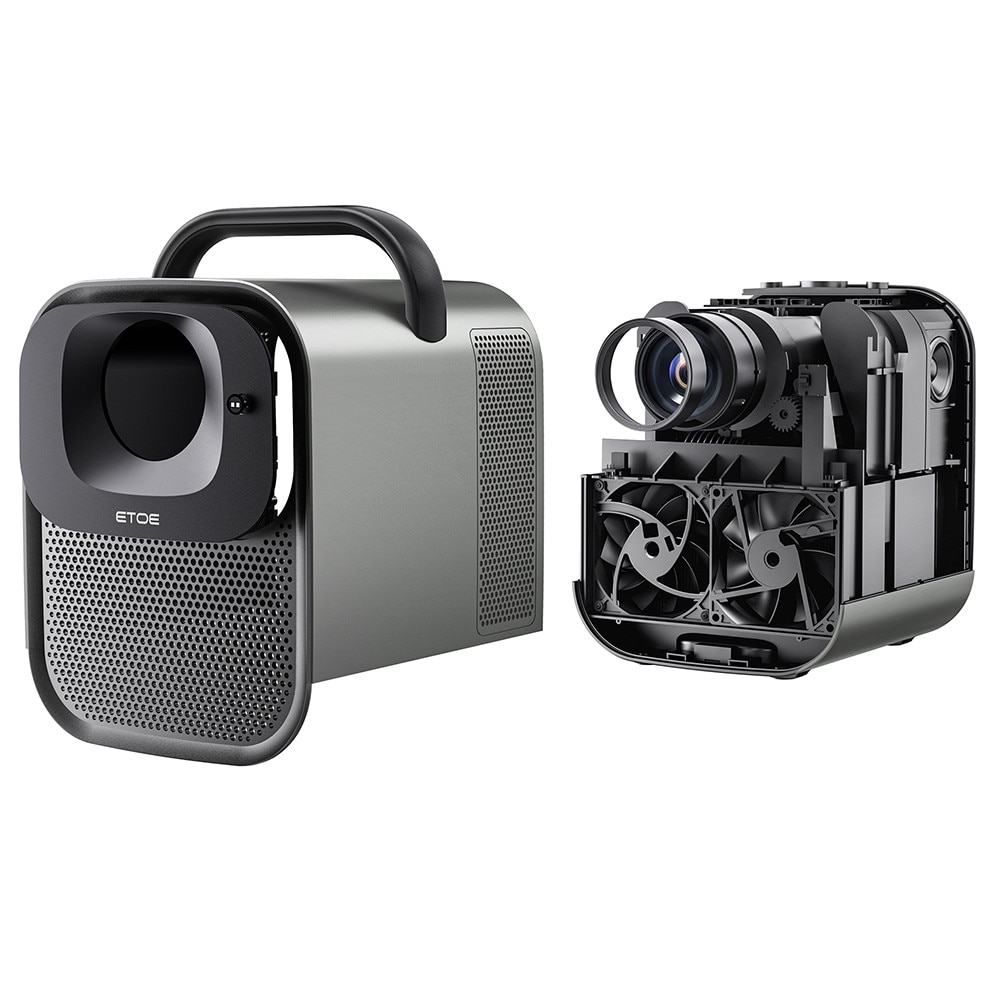 Hordozható Smart LCD videoprojektor ETOE Seal Pro, 1080P, 1000