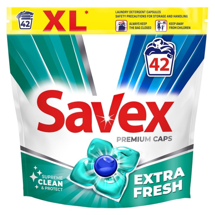 Savex Detergent Capsule 42 Buc Extra Fresh
