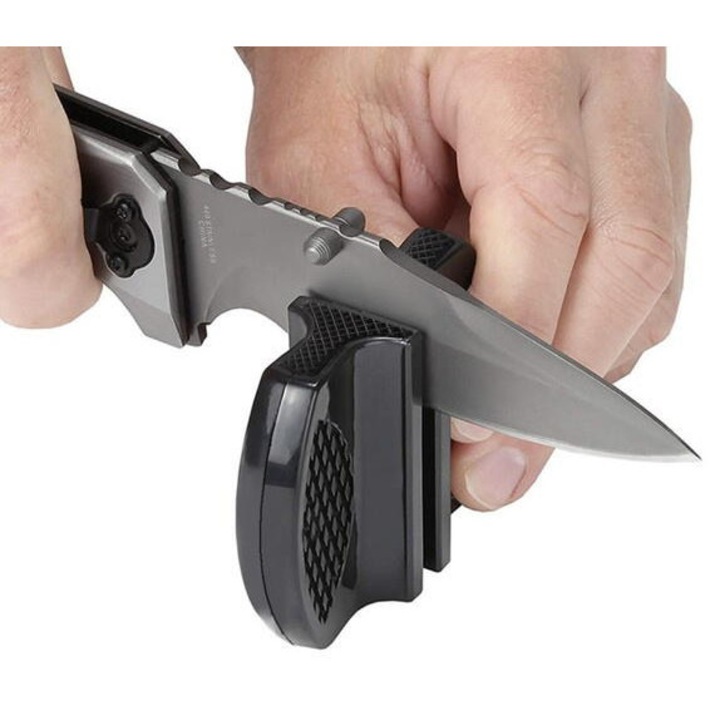 Ascutitor de cutite in doua faze, din otel si ceramica, ascutire rapida si eficienta