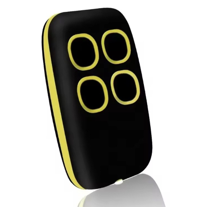 Telecomanda Universala Porti si Bariere Cu 4 Butoane, Mbong®, 433.92Mhz 433Mhz Cod Fix, Galben