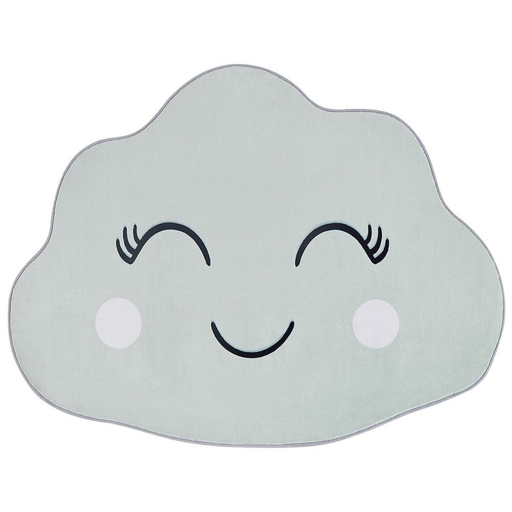 Covor pentru copii alb-negru verde 90 x 120 cm Cumulus