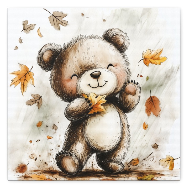 Tablou Artis 25x25 cm pentru camera copilului, ecologic, cu cerneala pe baza de apa