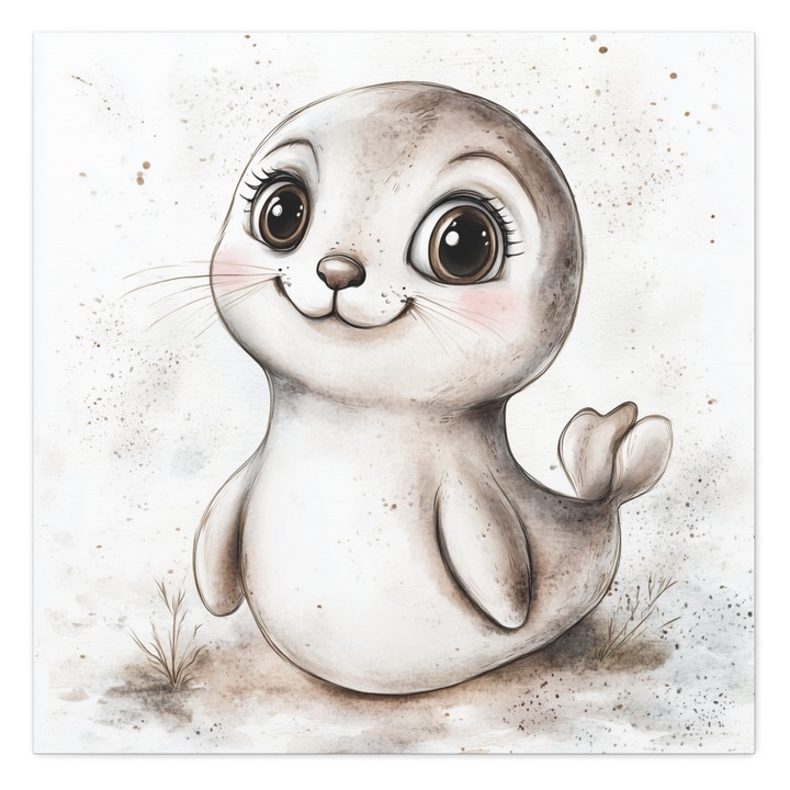 Tablou Artis 80x80 cm pentru camera copilului, decor ecologic, imprimeu pe baza de apa