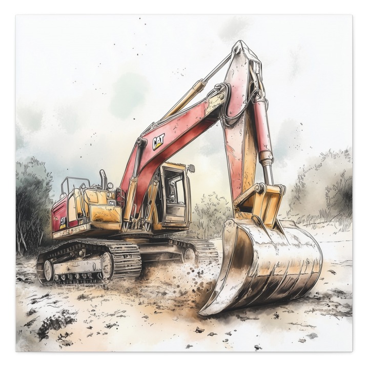 Tablou canvas decorativ pentru camera copiilor – arta pe panza, dimensiuni 40x40 cm – imprimare ecologica cu cerneala pe baza de apa – suport pentru perete inclus – multicolor