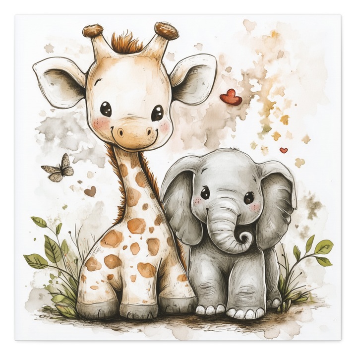 Tablou Artis 40x40 cm pentru camera copilului, decor ecologic, imprimeu pe baza de apa