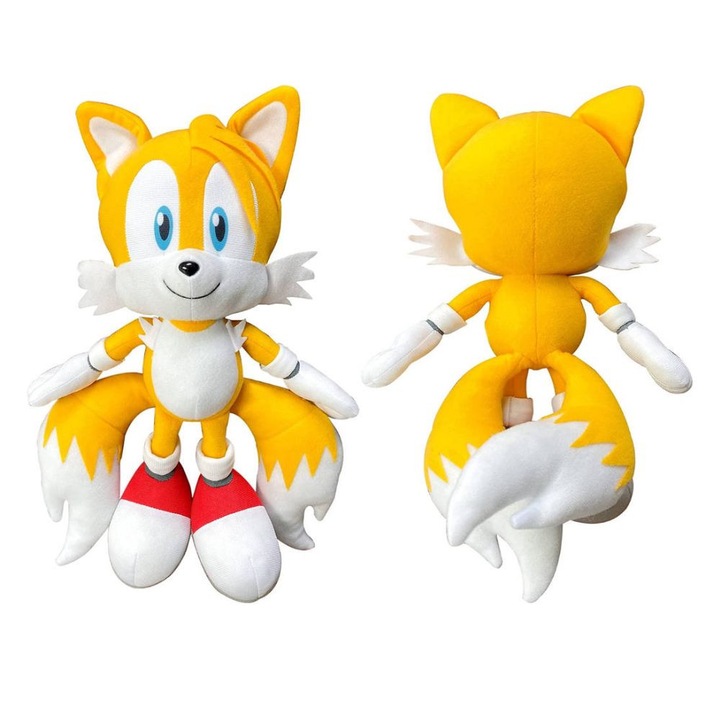 Jucarie de Plus Sonic Tails, 40 cm, Galben, Virtual Trend®