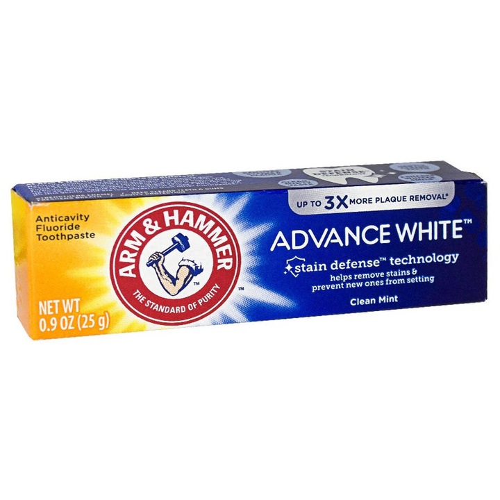 Паста за зъби, Arm & Hammer, Advance White, за избелване на зъби, с бикарбонат и пероксид, 25гр