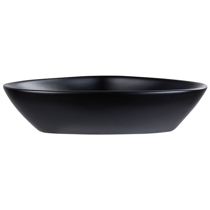 Chiuveta de baie ceramica neagra 60 x 39 cm TRIG