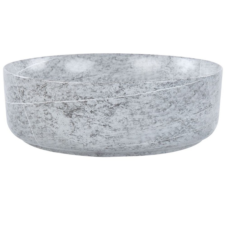 Chiuveta de baie ceramica gri ⌀ 37 cm Gudar