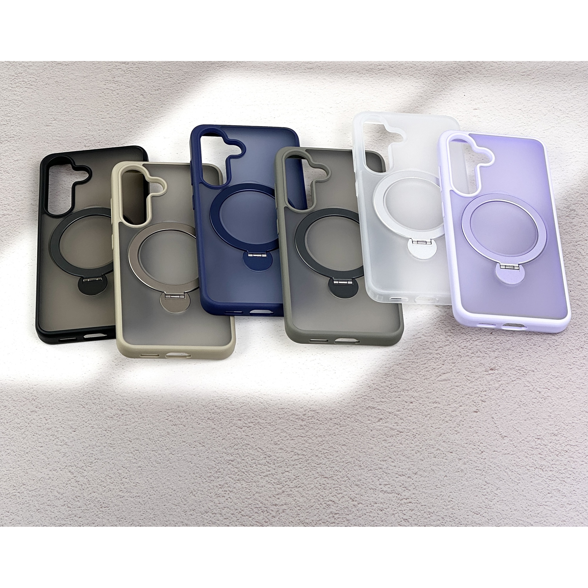 Husa telefon, wumeiwang, suport rotativ magnetic 360, alb transparent, compatibilitate MagSafe, pentru Samsung Galaxy S25 Ultra