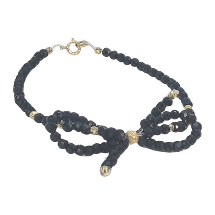 Bratara handmade cu elemente de aur 14k