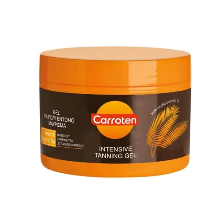Gel de bronzare Carroten 150 ml, cu ulei de cocos și vitamine, pentru solar, unisex