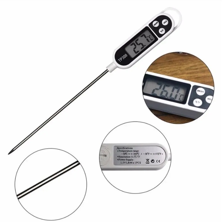 Termometru Bucatarie Digital – Afisaj LCD, Raspuns Rapid, Senzor Precis, Ideal Pentru Carne, Gratar, Lichide