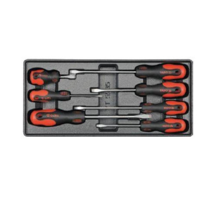 Cutie scule surubelnite plane 7 buc, adaos la dulap service YT-5530, Yato YT-5535