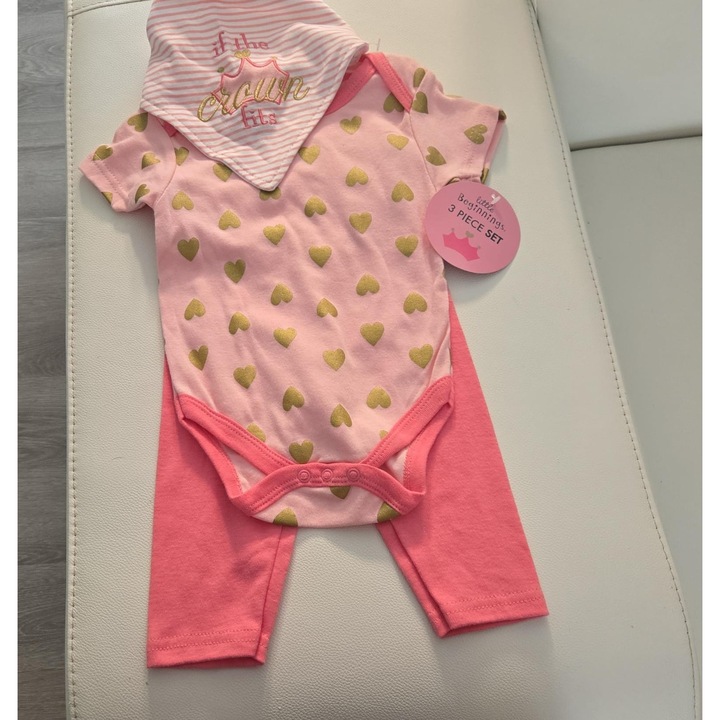 Compleu 3 piese fete 6-9 luni