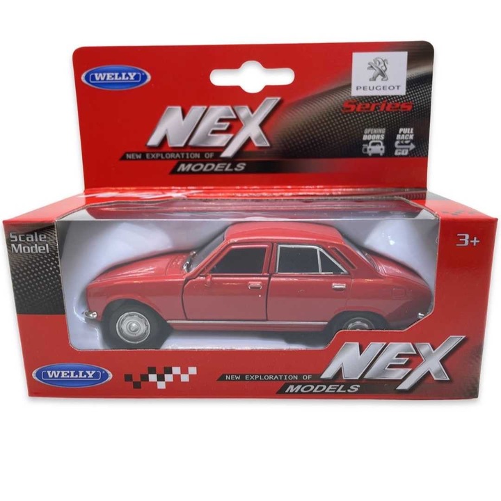 Macheta metal Peugeot 504, rosu 1/36