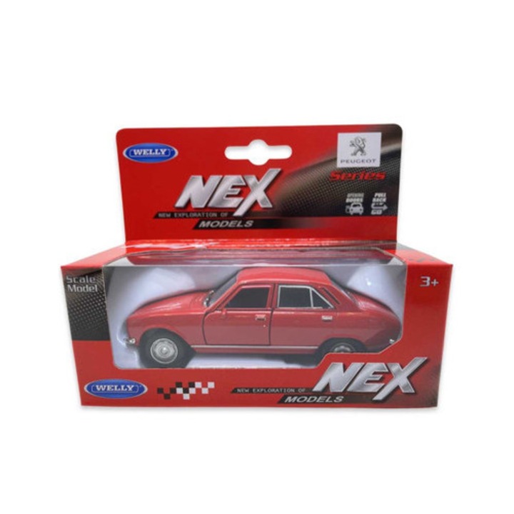 Peugeot 504 fémmodell, piros 1/36