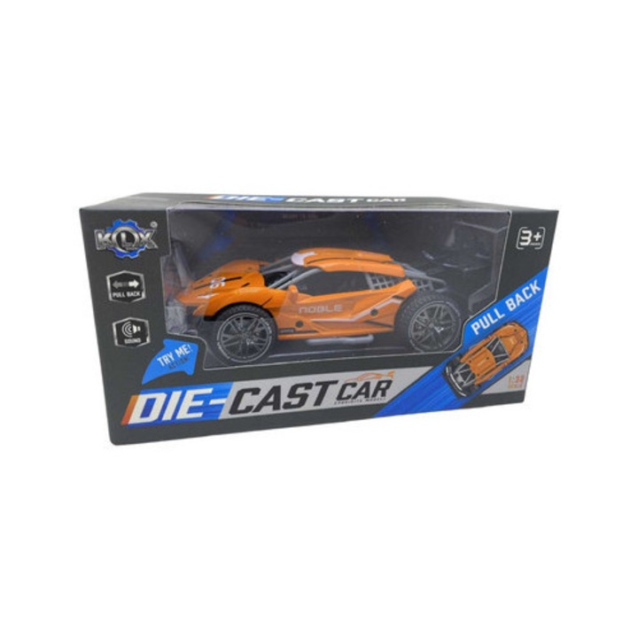 Narancssárga Rally Buggy fémmodell, 1:32 méretarány