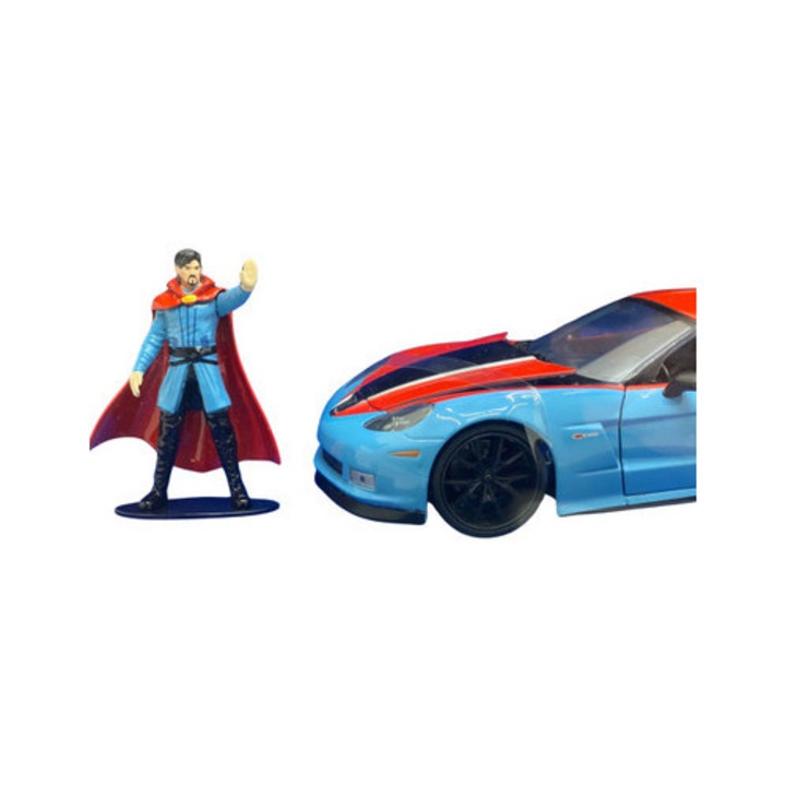 Chevrolet Corvette fémmodell *Marvel Doctor Strange*, kék/piros 1/24