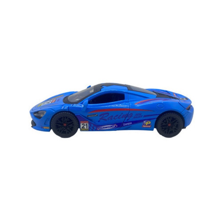McLaren P1 fémmodell, kék, hanggal, világítással, minden nyitható