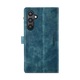 Husa pentru Samsung Galaxy S25 Plus, CaseME, Husa piele portofel, multifunctionala, curelusa mana detasabila, inchidere sigura magnetica, stand, buzunare carduri, bani, casti, chei, Albastru