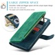 Husa pentru Samsung Galaxy S25 Plus, CaseME, Husa piele portofel, multifunctionala, curelusa mana detasabila, inchidere sigura magnetica, stand, buzunare carduri, bani, casti, chei, Albastru