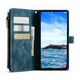 Husa pentru Samsung Galaxy S25 Plus, CaseME, Husa piele portofel, multifunctionala, curelusa mana detasabila, inchidere sigura magnetica, stand, buzunare carduri, bani, casti, chei, Albastru