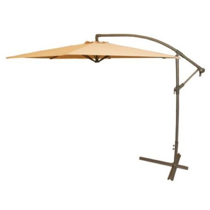 Umbrela de gradina/terasa, suspendata, diametru 3 m, Lifetime, pliabila, inaltime si unghi reglabil, protectie UV, bej