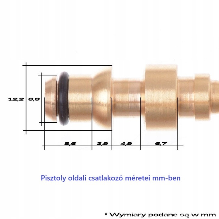 Furtun de inalta presiune de baza, 15 metri, pentru masini de spalat cu inalta presiune Lavor STM, Wave, Skipper, cu filet M22 (cu dop de 15 mm) si conector rapid Click