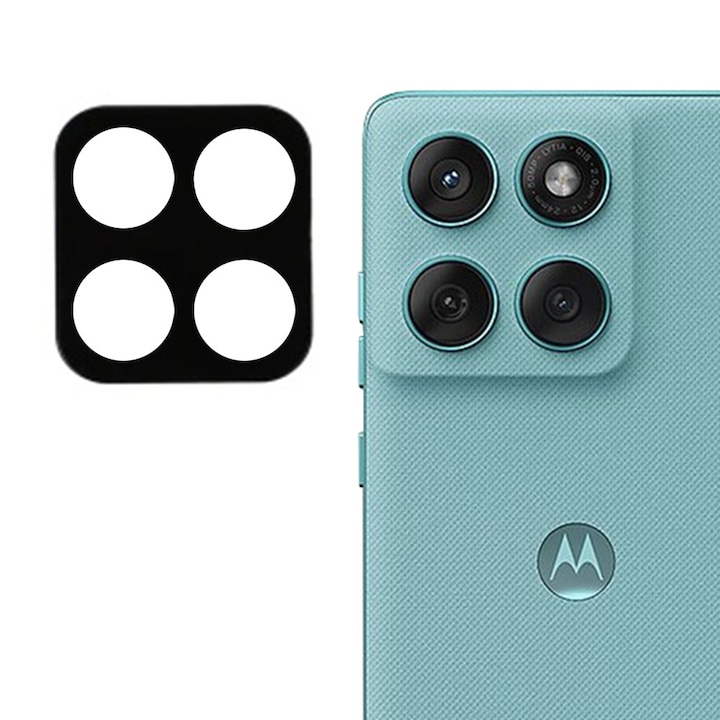 Фолио за камера за Motorola Edge 60 / Motorola Edge 60 Fusion - Techsuit Full Camera Glass - Черно