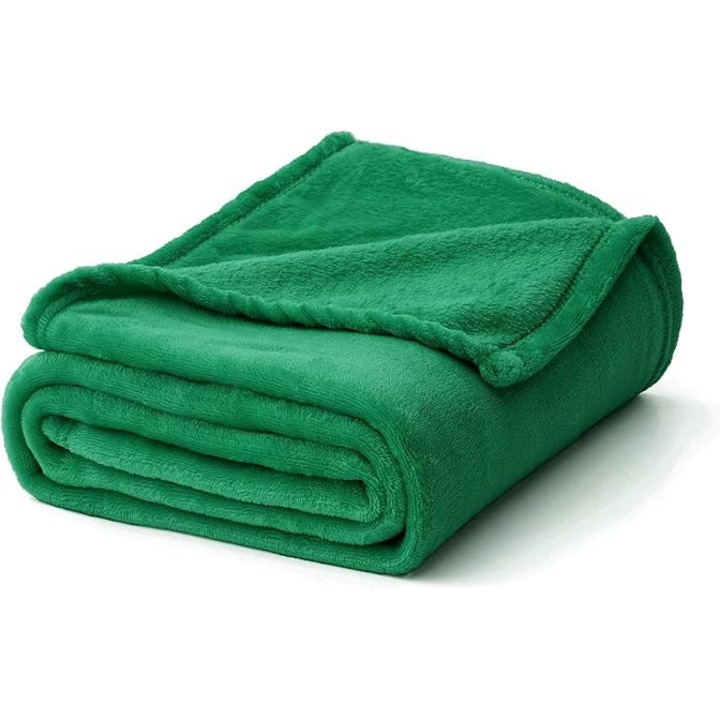 Patura Miulee, 150 x 200 cm, pufoasa, culoare verde