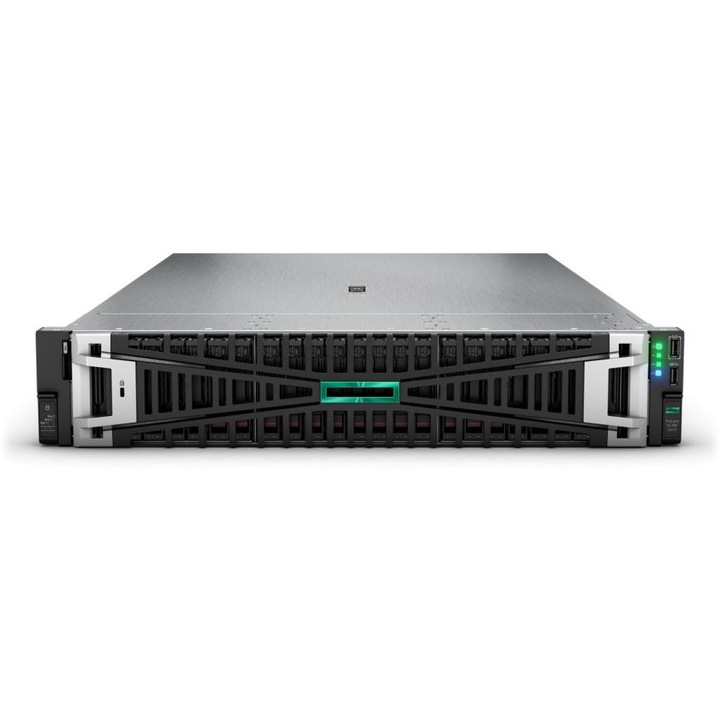 Сървър HPE ProLiant DL380 Gen11, Rack 2U, Intel Xeon Gold 6530 32 C / 64 T, 2.1 GHz - 4.0 GHz, 160 MB кеш, 270 W, 64 GB DDR5 ECC, 8 x SFF