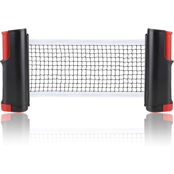 Behúzható pingpongháló, asztalitenisz hálótartó, állítható hosszúság 180 cm