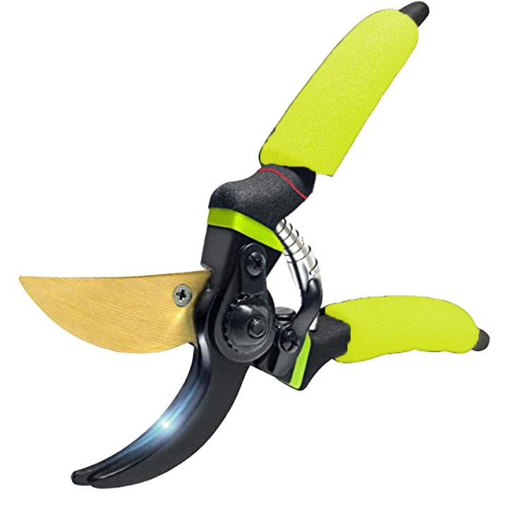 Kerti metszőolló, bypass, ergonomikus, könnyű, 20cm