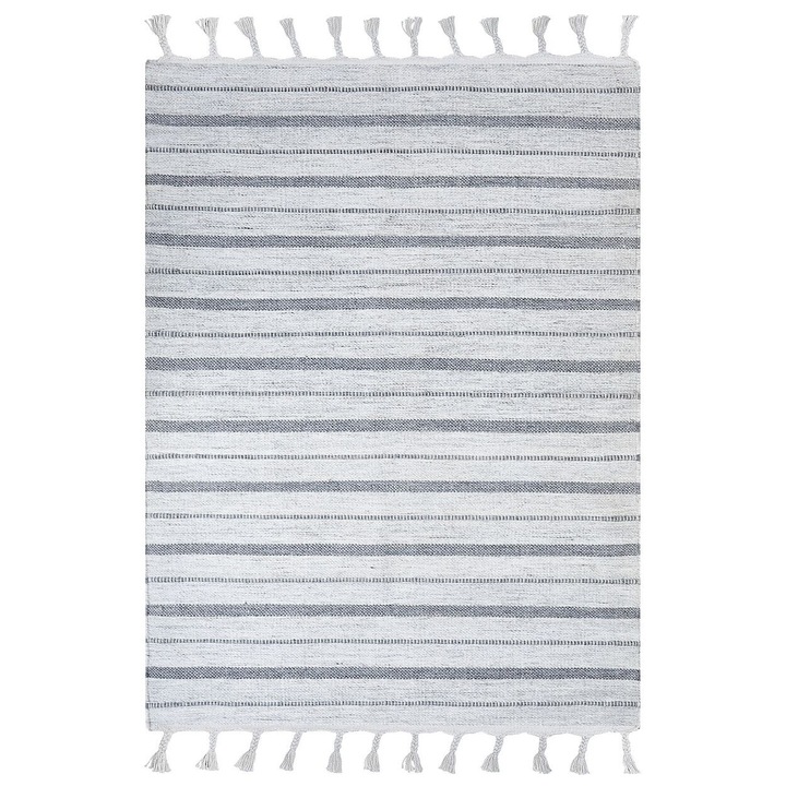 Covor alb si gri 160 x 230 cm Bademli