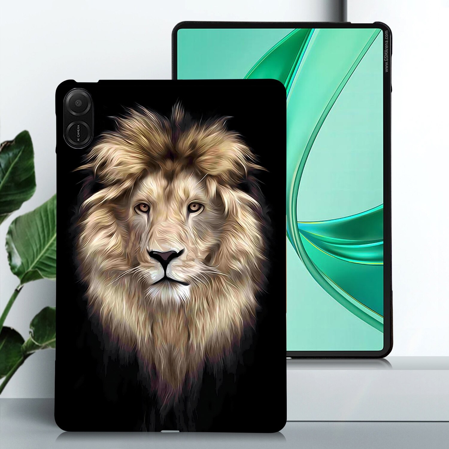 Husa tableta pentru Honor Pad X8a, model cu desen colorat de leu, TPU inteligent, protectie completa, desen colorat de leu
