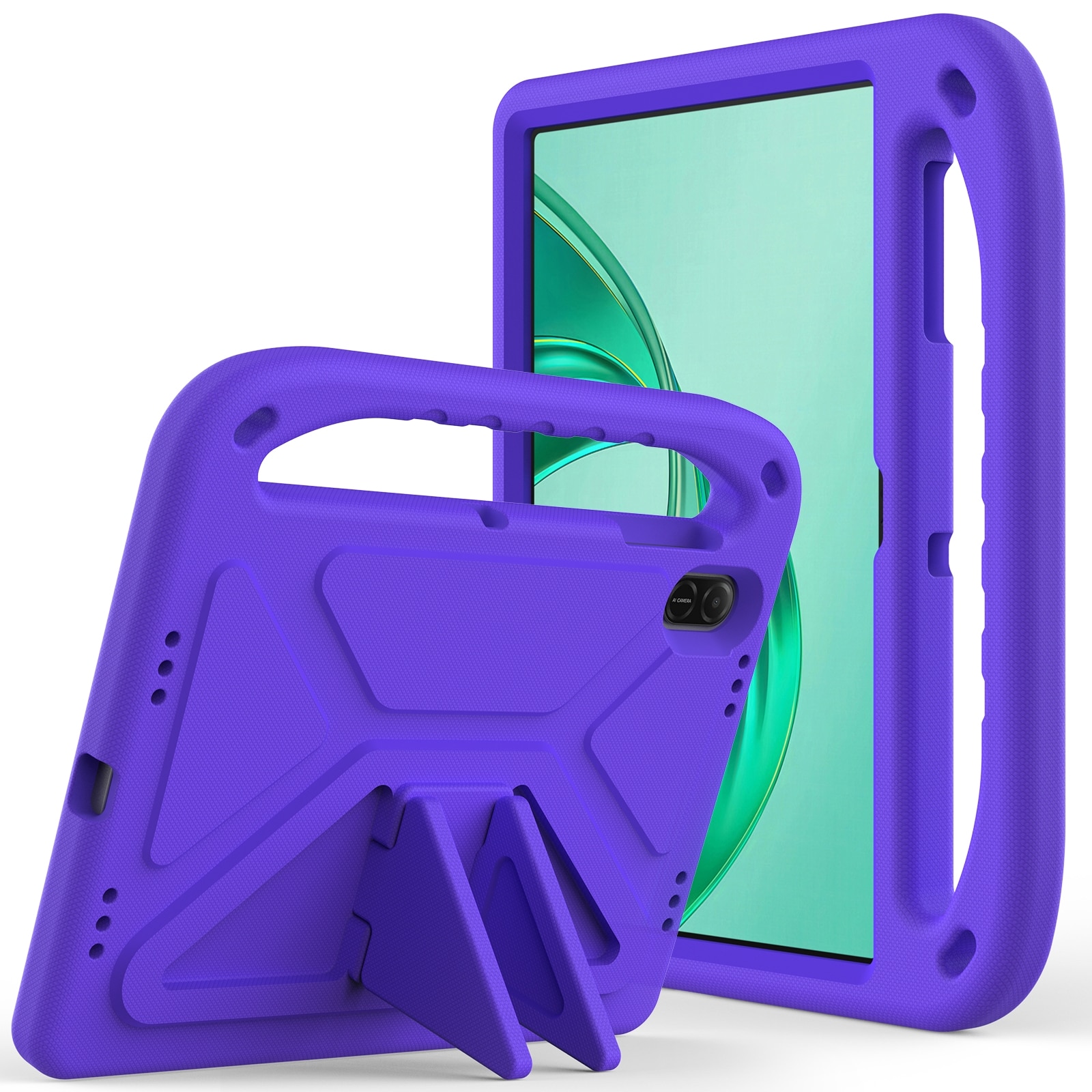 Husa tableta pentru Honor Pad X8a, EVA portabila cu manere, rezistenta la socuri, mov