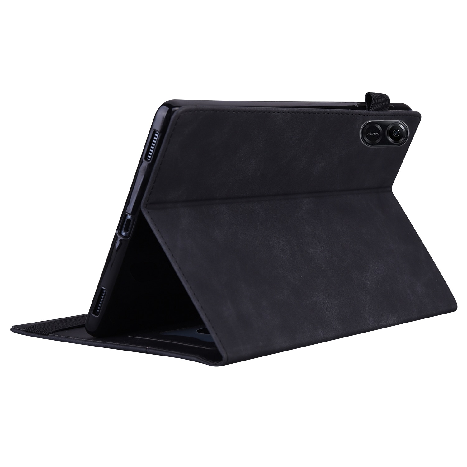 Husa tableta pentru Honor Pad X8a, piele si TPU, design anti-soc, inchidere magnetica, suport, compatibil cu modelul X8a, negru