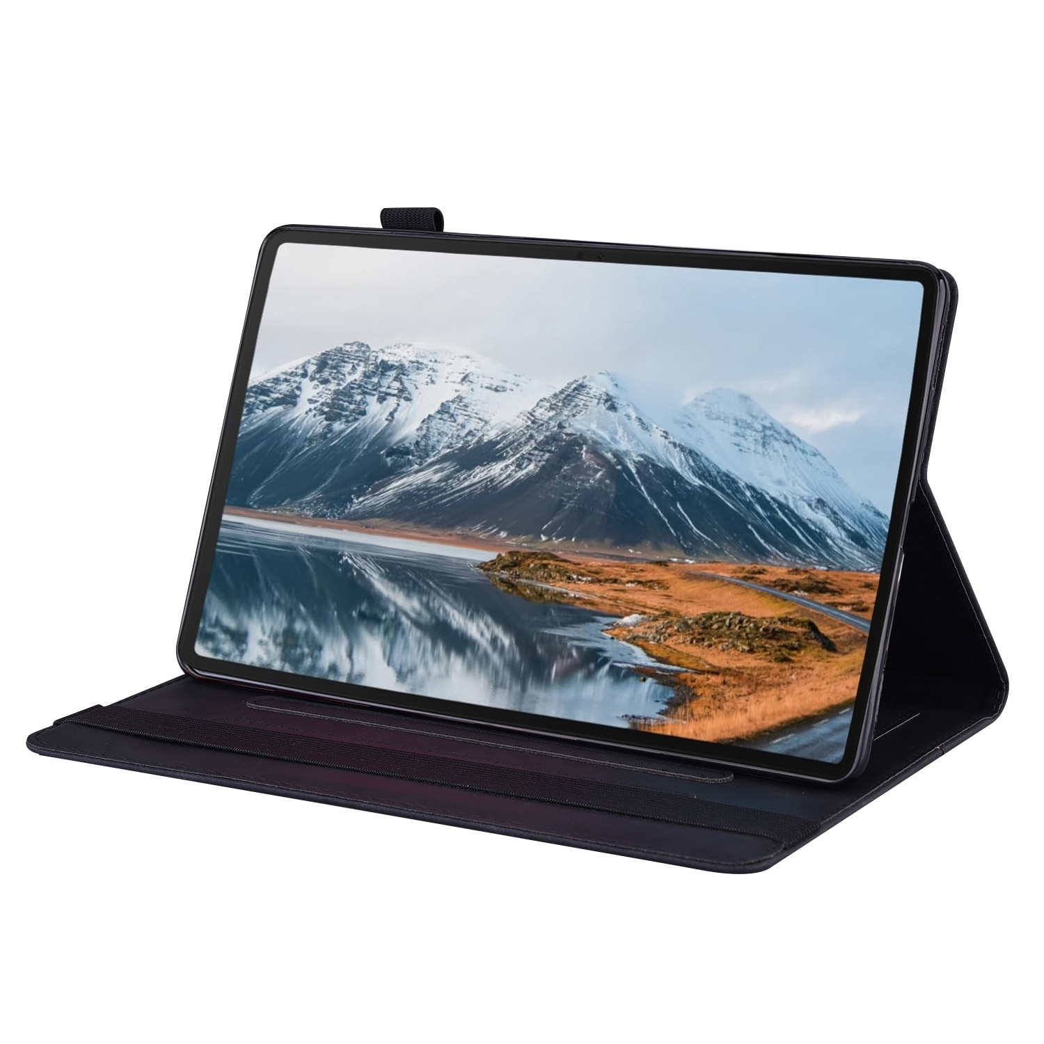 Husa tableta pentru Honor Pad X8a, piele si TPU, design anti-soc, inchidere magnetica, suport, compatibil cu modelul X8a, negru