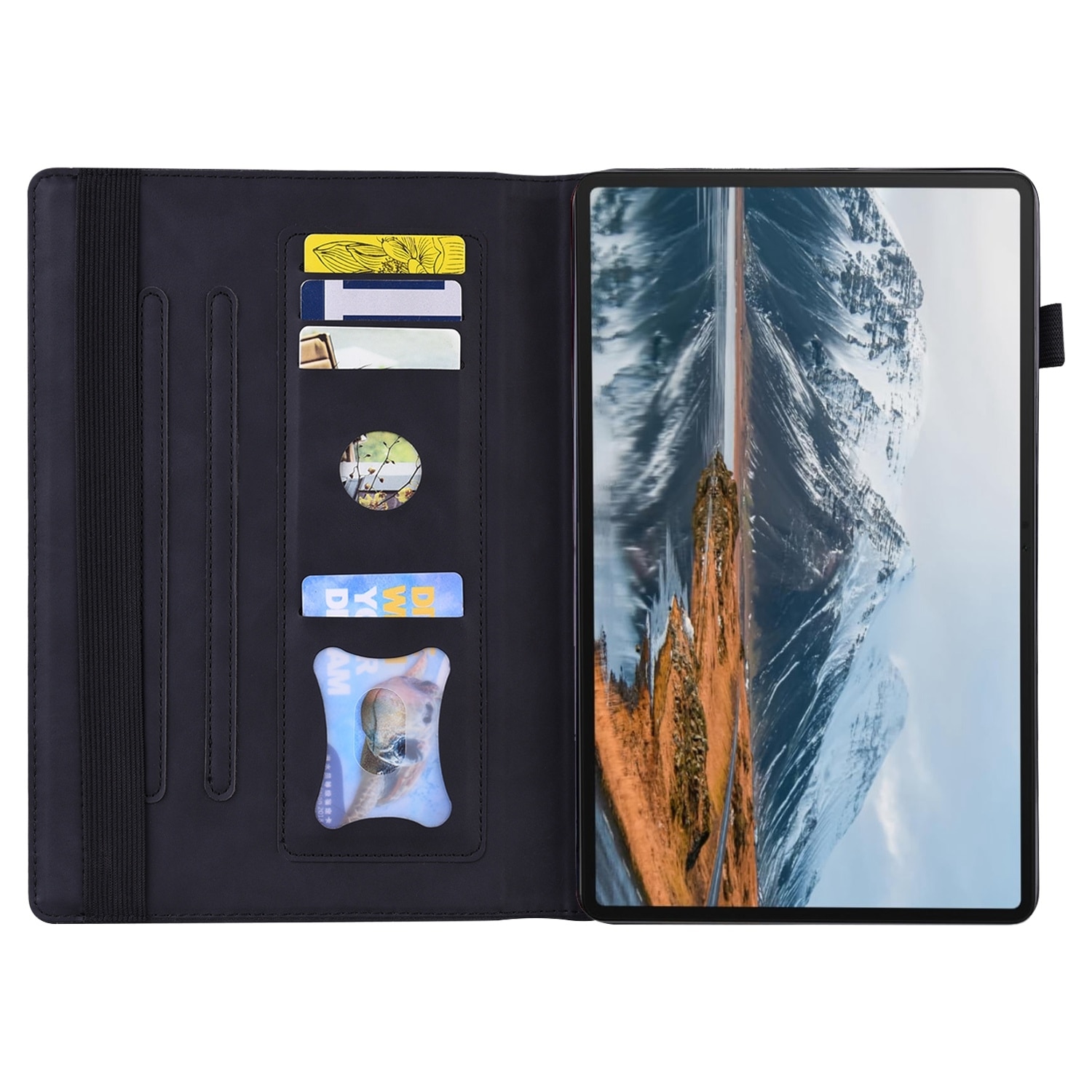 Husa tableta pentru Honor Pad X8a, piele si TPU, design anti-soc, inchidere magnetica, suport, compatibil cu modelul X8a, negru
