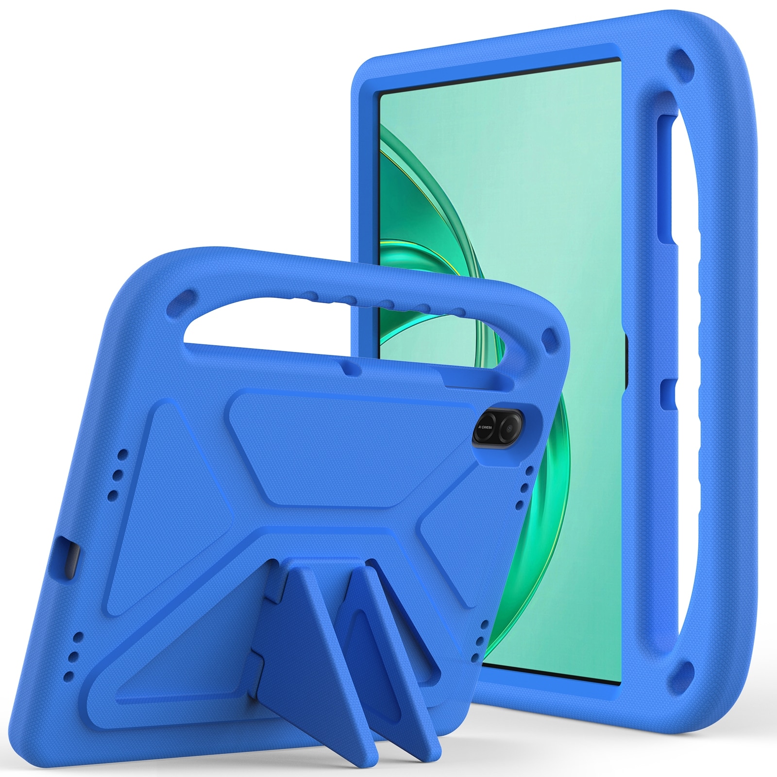 Husa tableta pentru Honor Pad X8a, portabila cu maner, din EVA rezistent la socuri, in culoare albastru